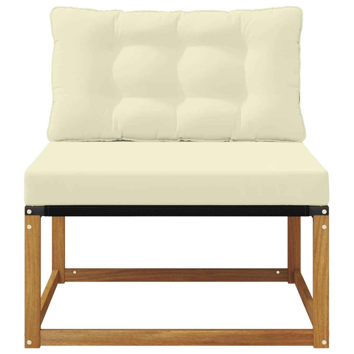 Outdoor Mittelsofa Massivholz Akazie Natur