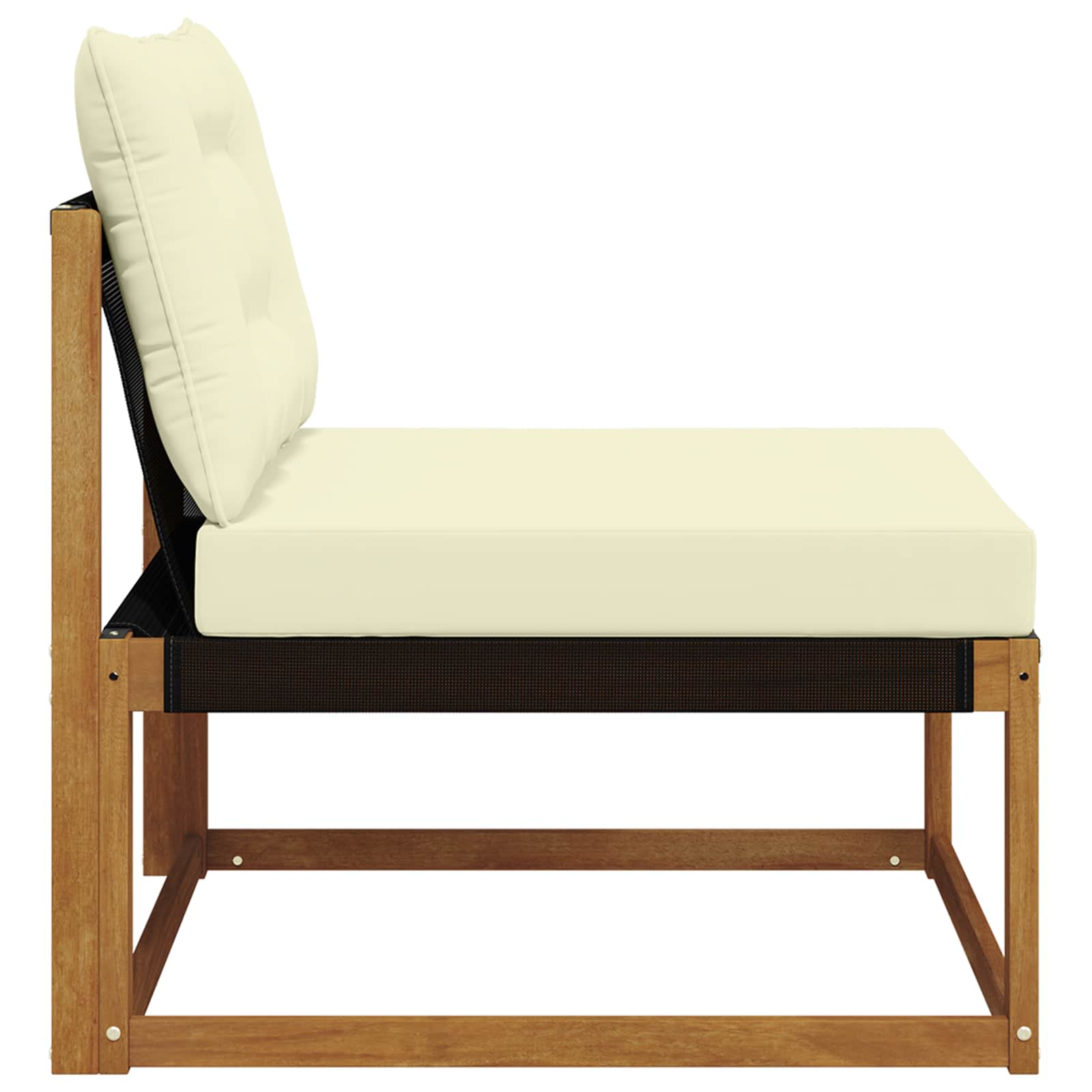 Outdoor Mittelsofa Massivholz Akazie Natur