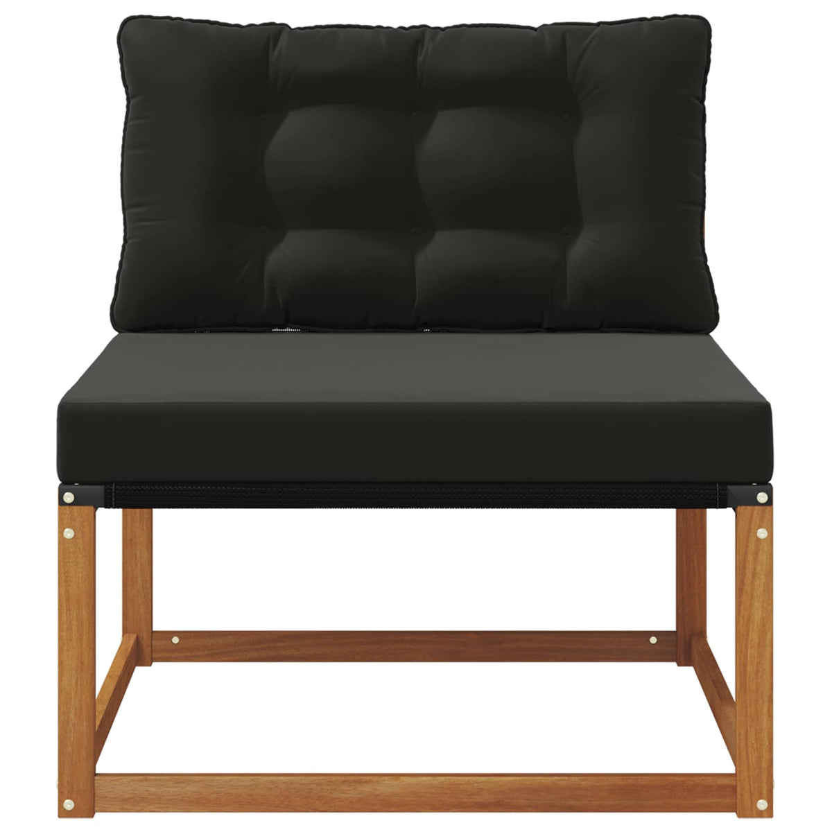 Outdoor Mittelsofa Massivholz Akazie Natur