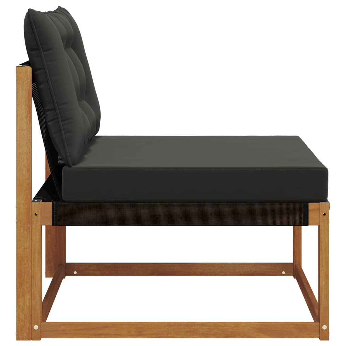 Outdoor Mittelsofa Massivholz Akazie Natur