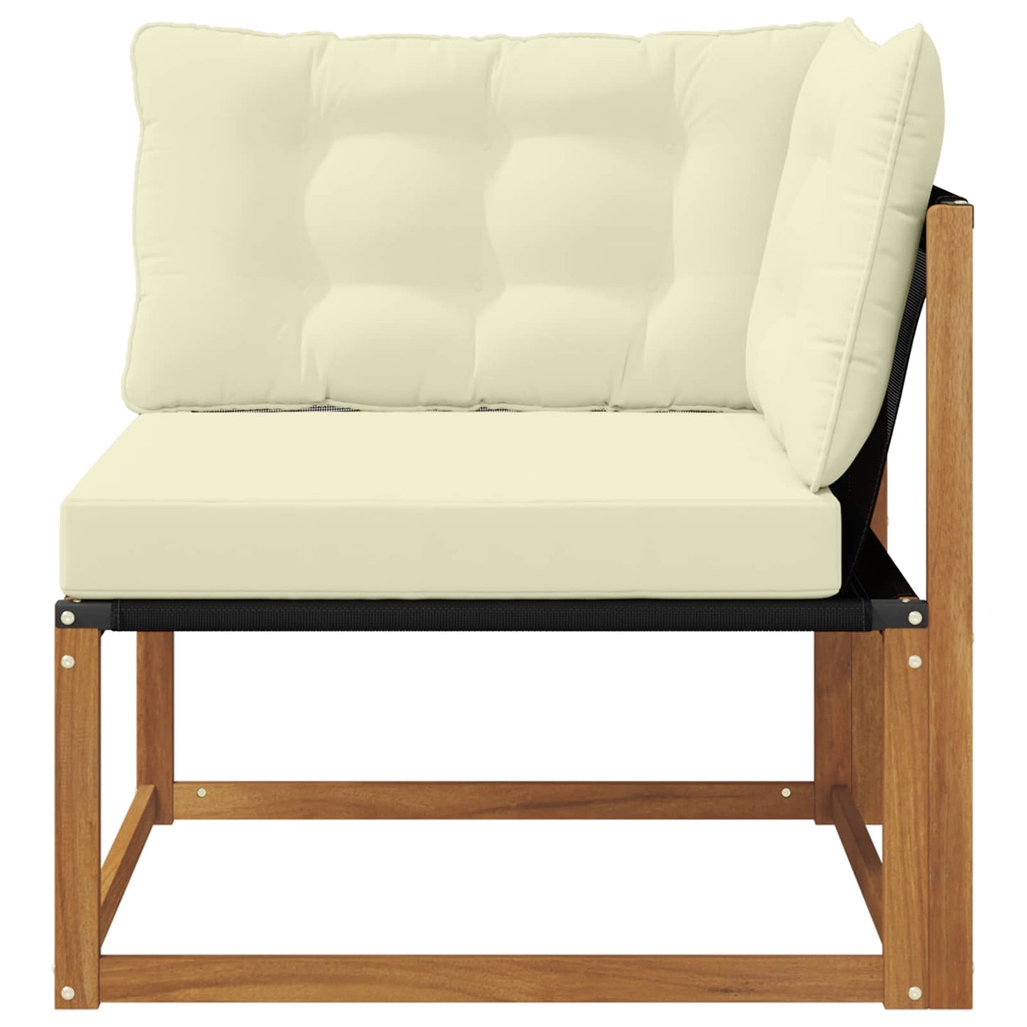 Outdoor Ecksofa Massivholz Akazie Natur