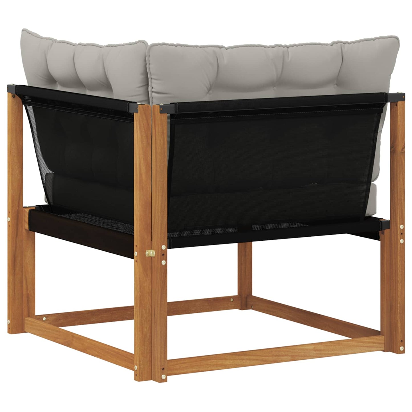 Outdoor Ecksofa Massivholz Akazie Natur