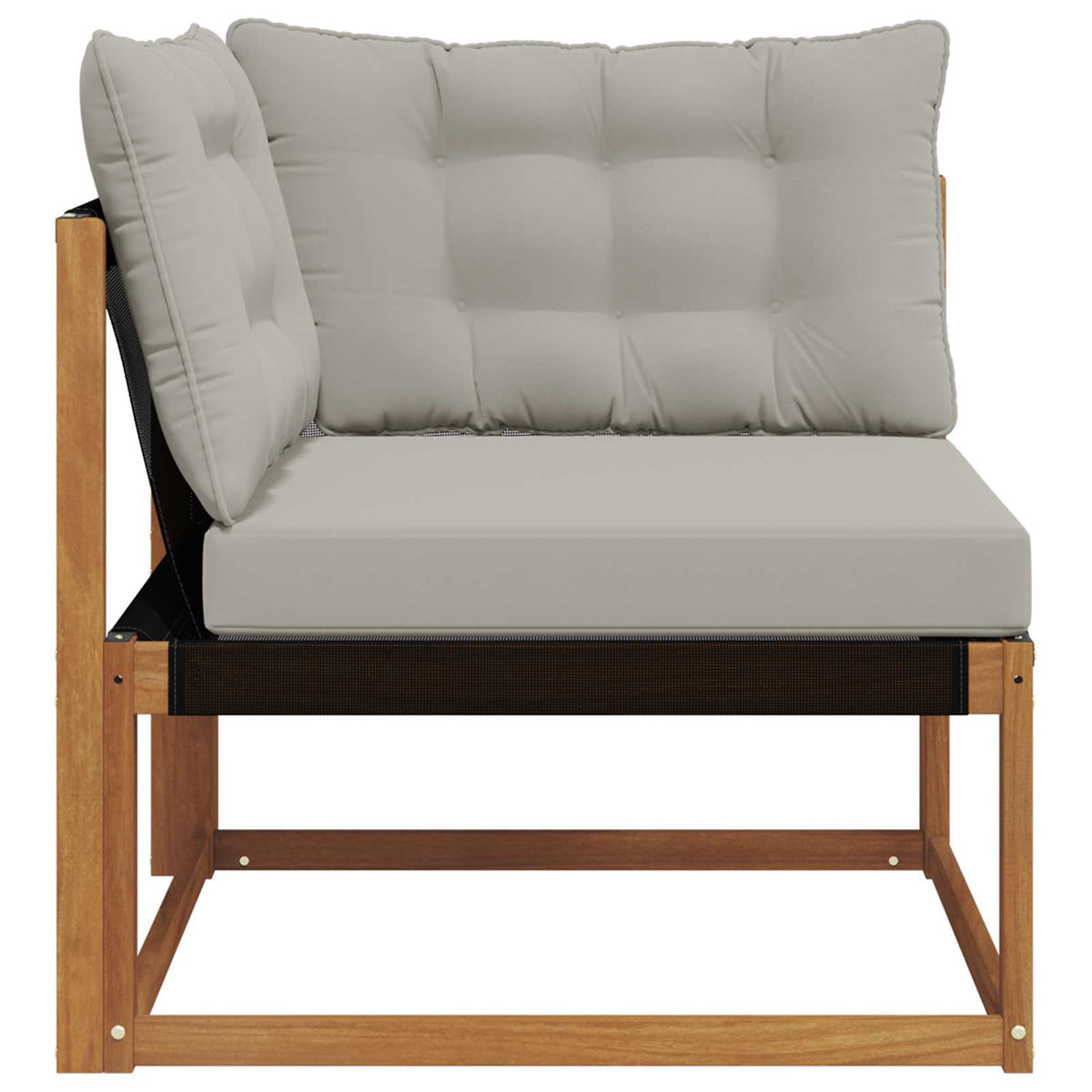 Outdoor Ecksofa Massivholz Akazie Natur