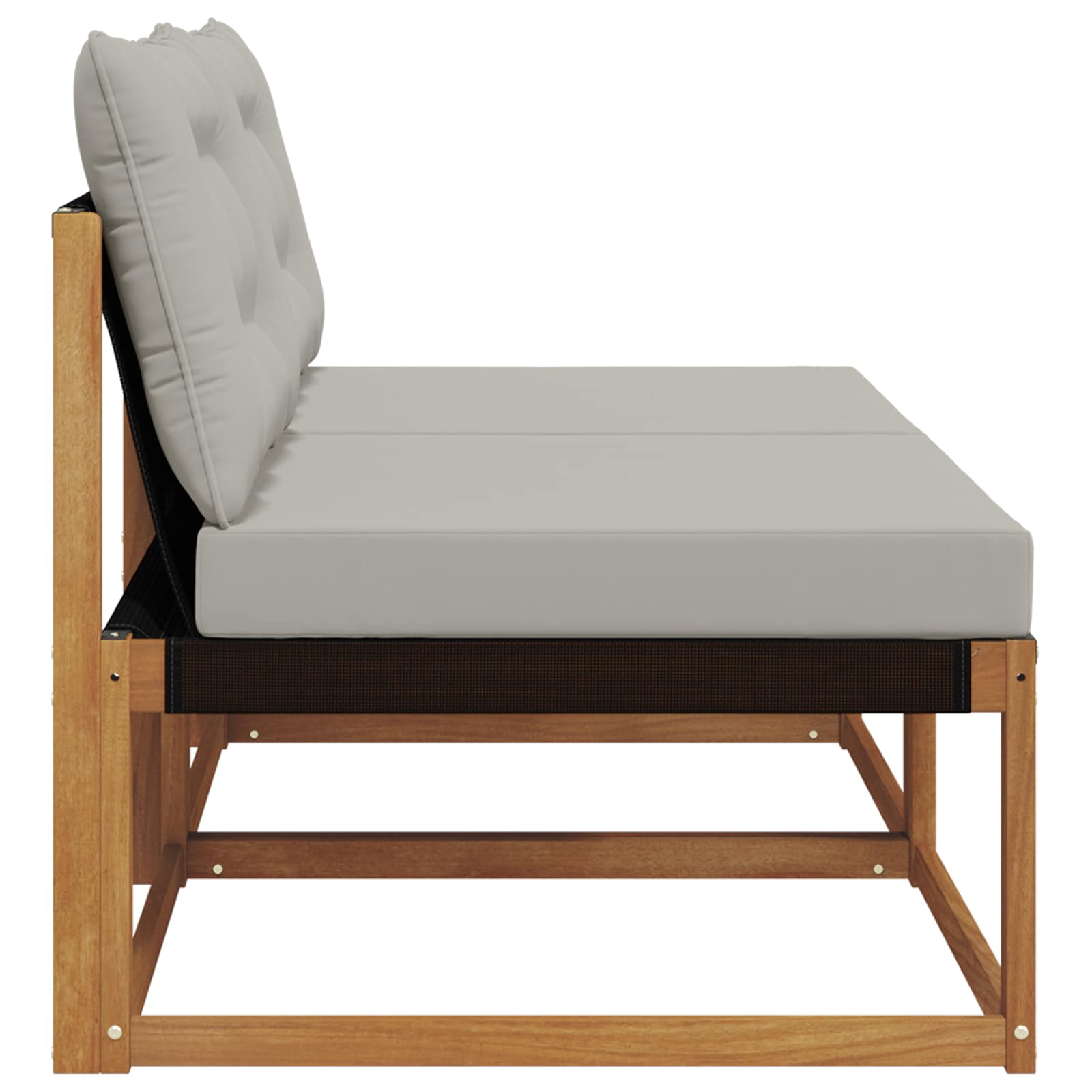 2 Stk. Outdoor Mittelsofa Massivholz Akazie Natur