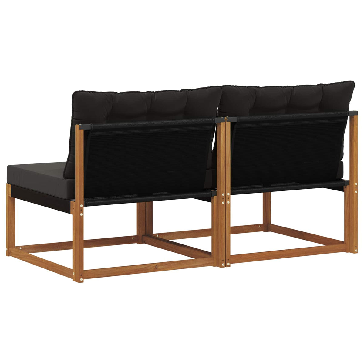 2 Stk. Outdoor Mittelsofa Massivholz Akazie Natur