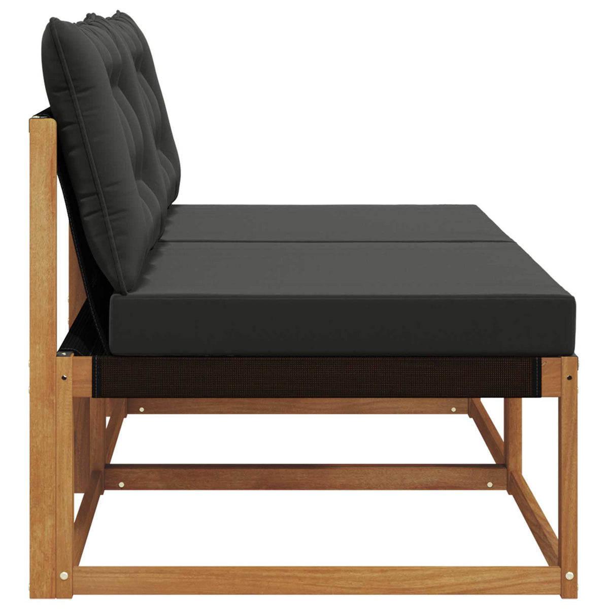 2 Stk. Outdoor Mittelsofa Massivholz Akazie Natur