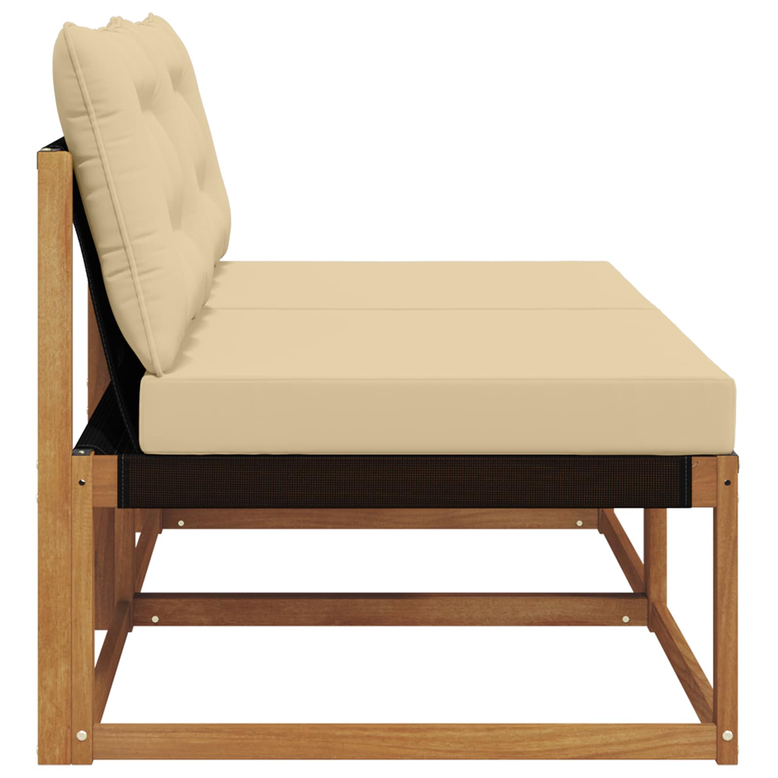 2 Stk. Outdoor Mittelsofa Massivholz Akazie Natur