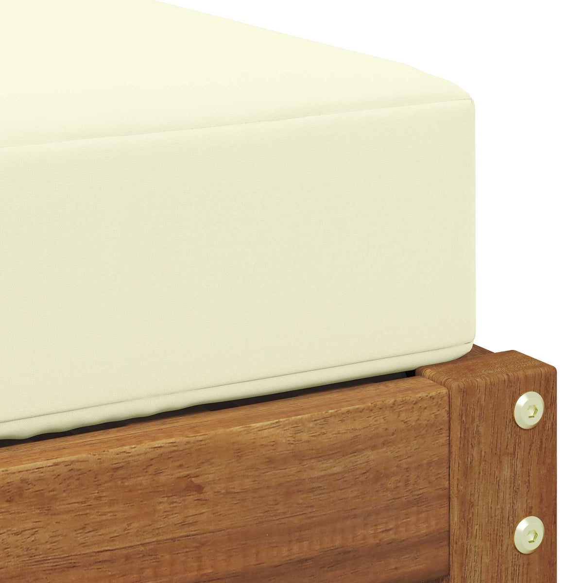 Outdoor Hocker Bank Massivholz Akazie Natur