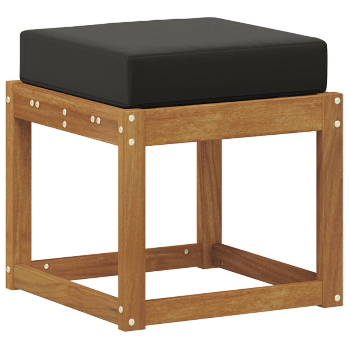 Outdoor Hocker Bank Massivholz Akazie Natur