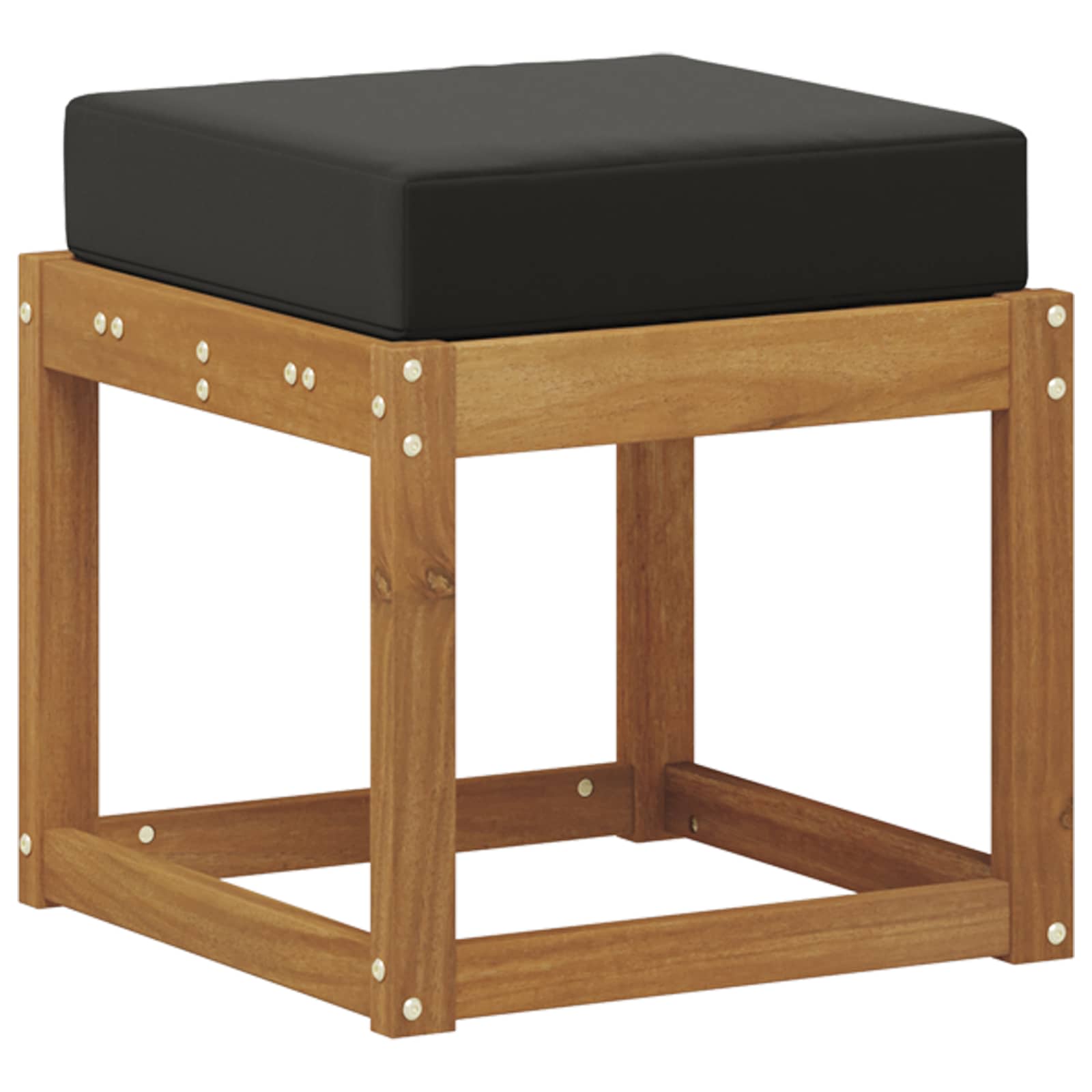 Outdoor Hocker Bank Massivholz Akazie Natur