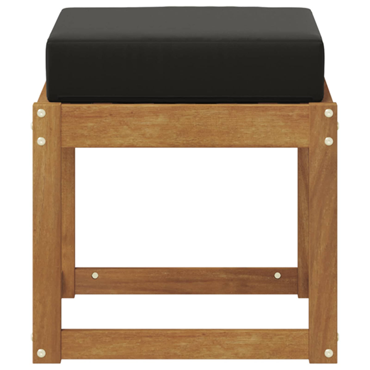 Outdoor Hocker Bank Massivholz Akazie Natur