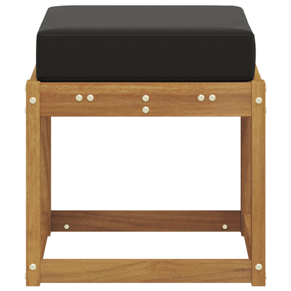 Outdoor Hocker Bank Massivholz Akazie Natur