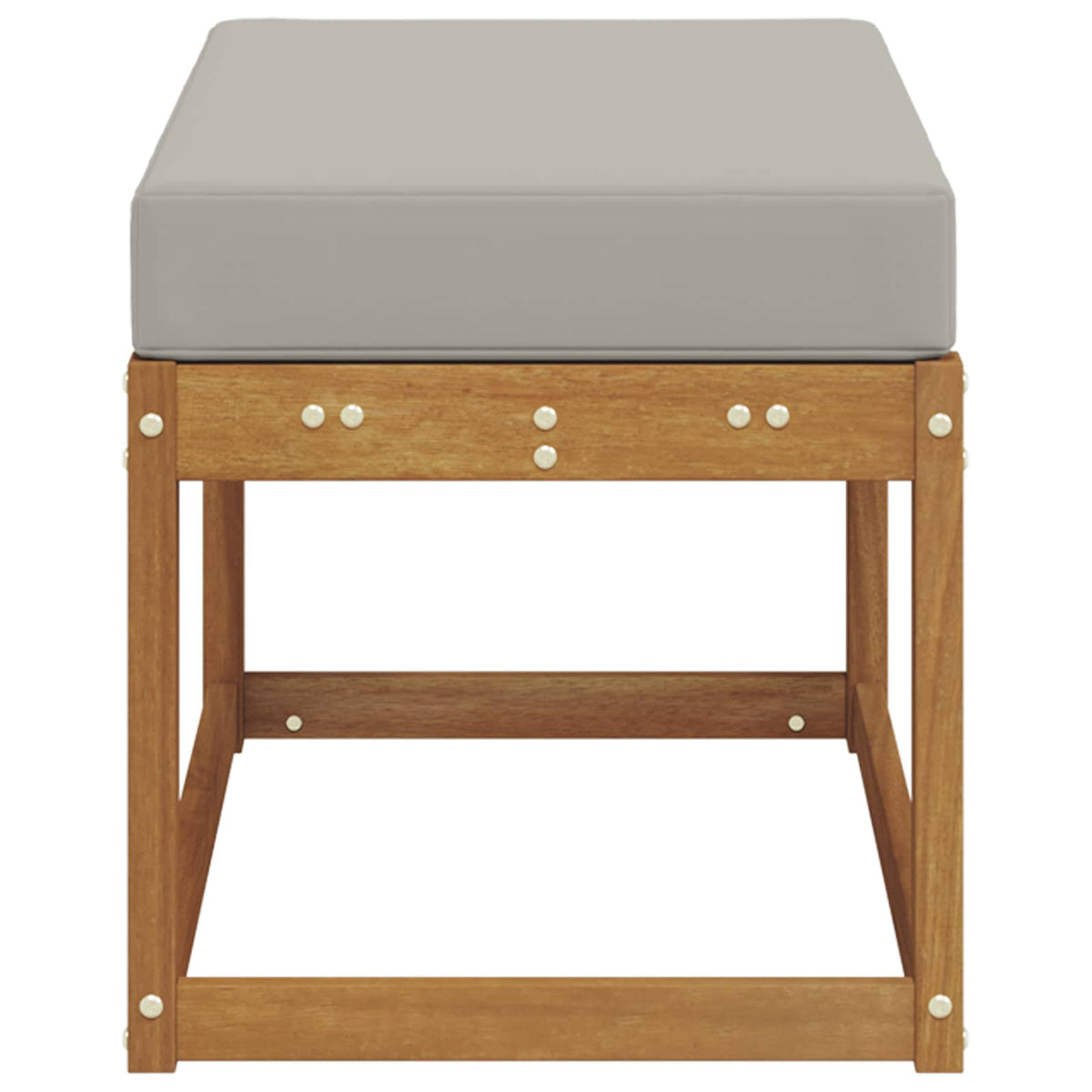 Outdoor Hocker Bank Massivholz Akazie Natur