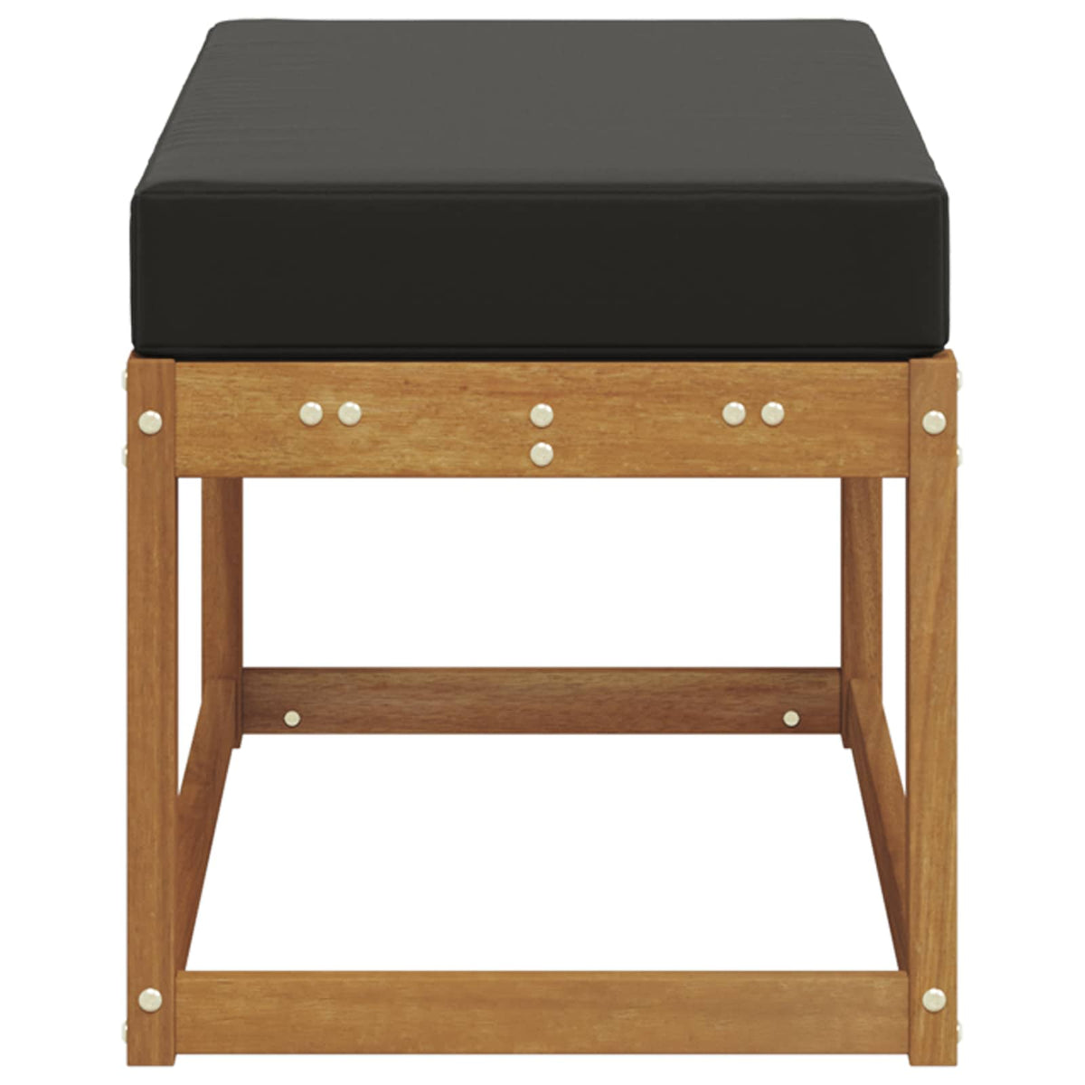 Outdoor Hocker Bank Massivholz Akazie Natur