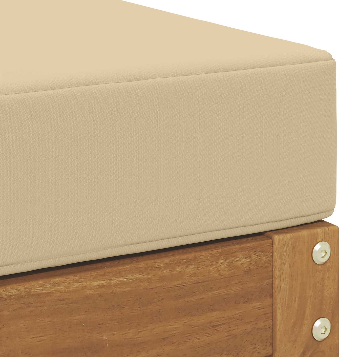 Outdoor Hocker Bank Massivholz Akazie Natur