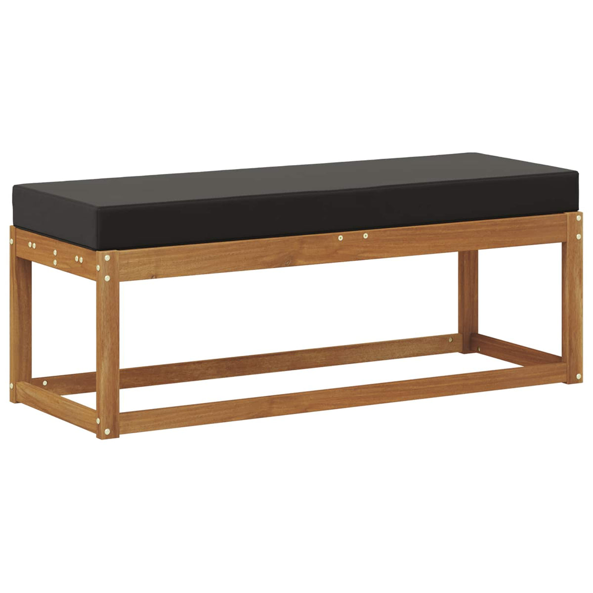 Outdoor Hocker Bank Massivholz Akazie Natur
