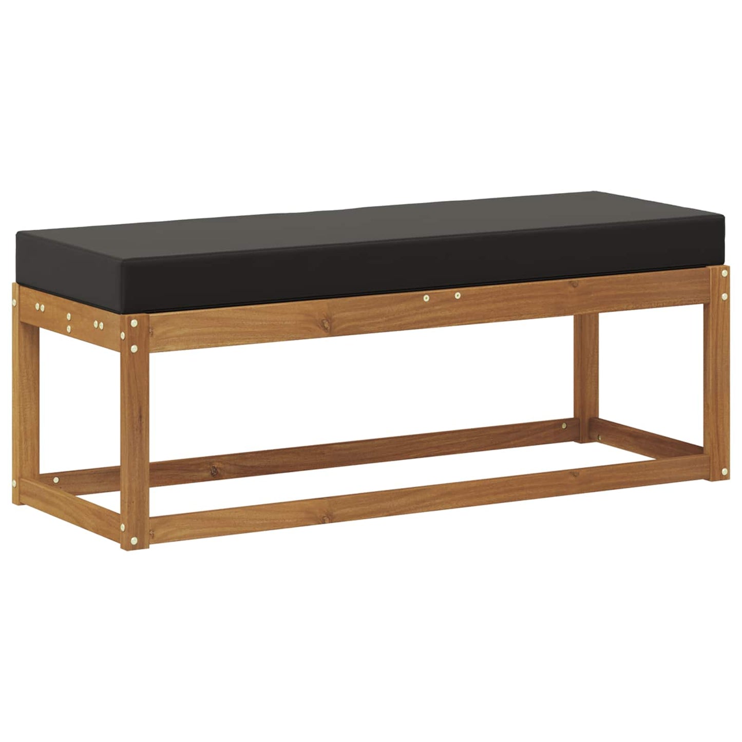 Outdoor Hocker Bank Massivholz Akazie Natur