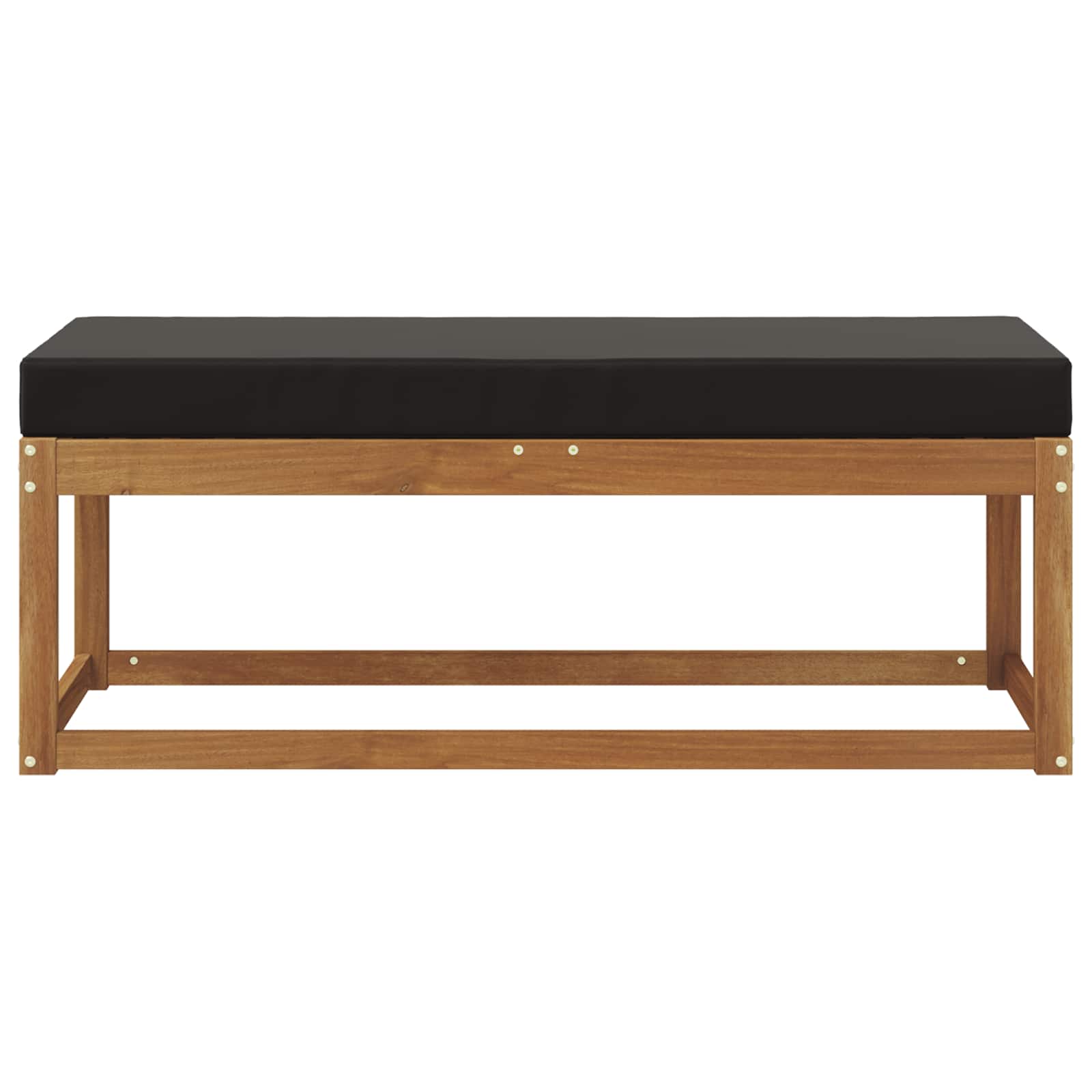 Outdoor Hocker Bank Massivholz Akazie Natur