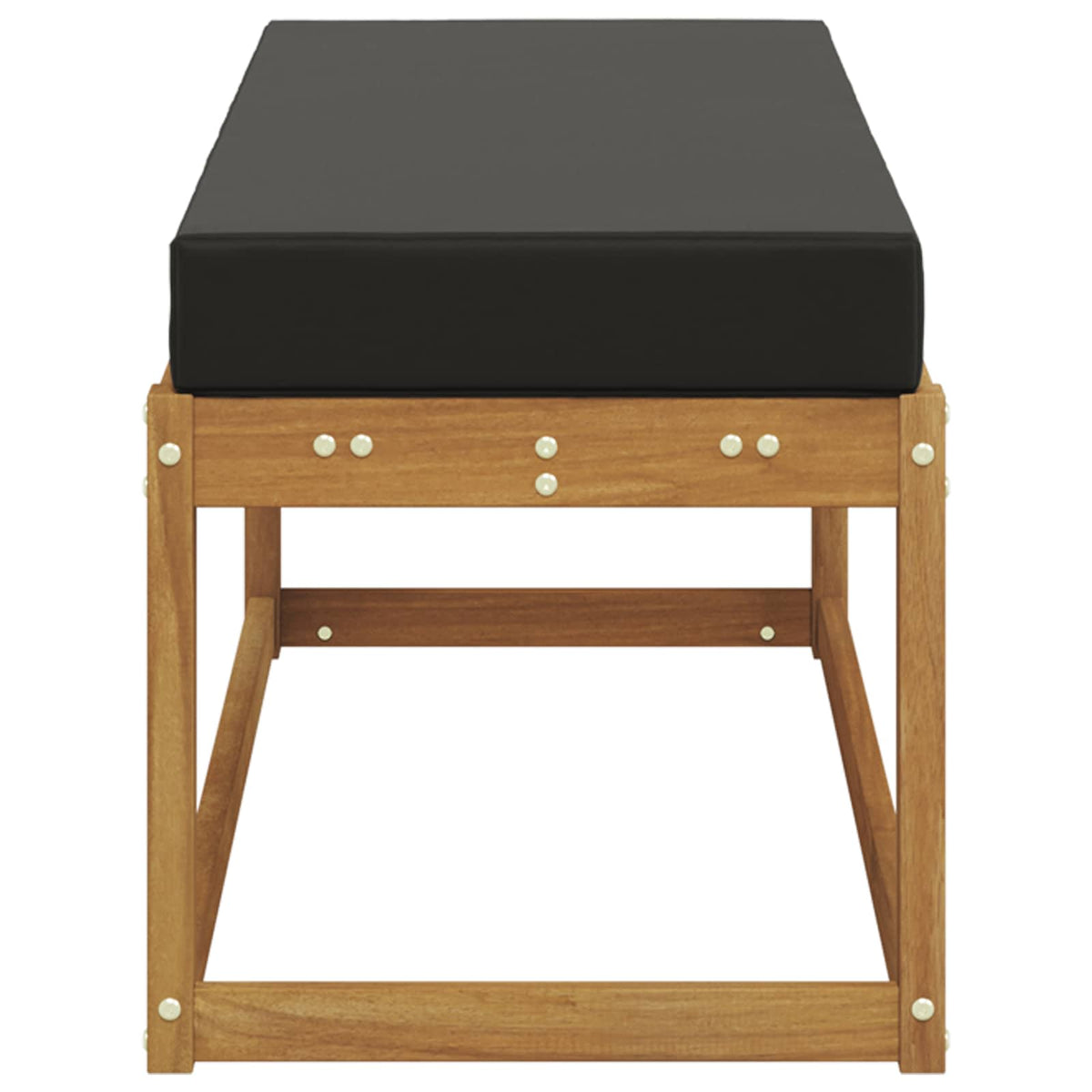 Outdoor Hocker Bank Massivholz Akazie Natur