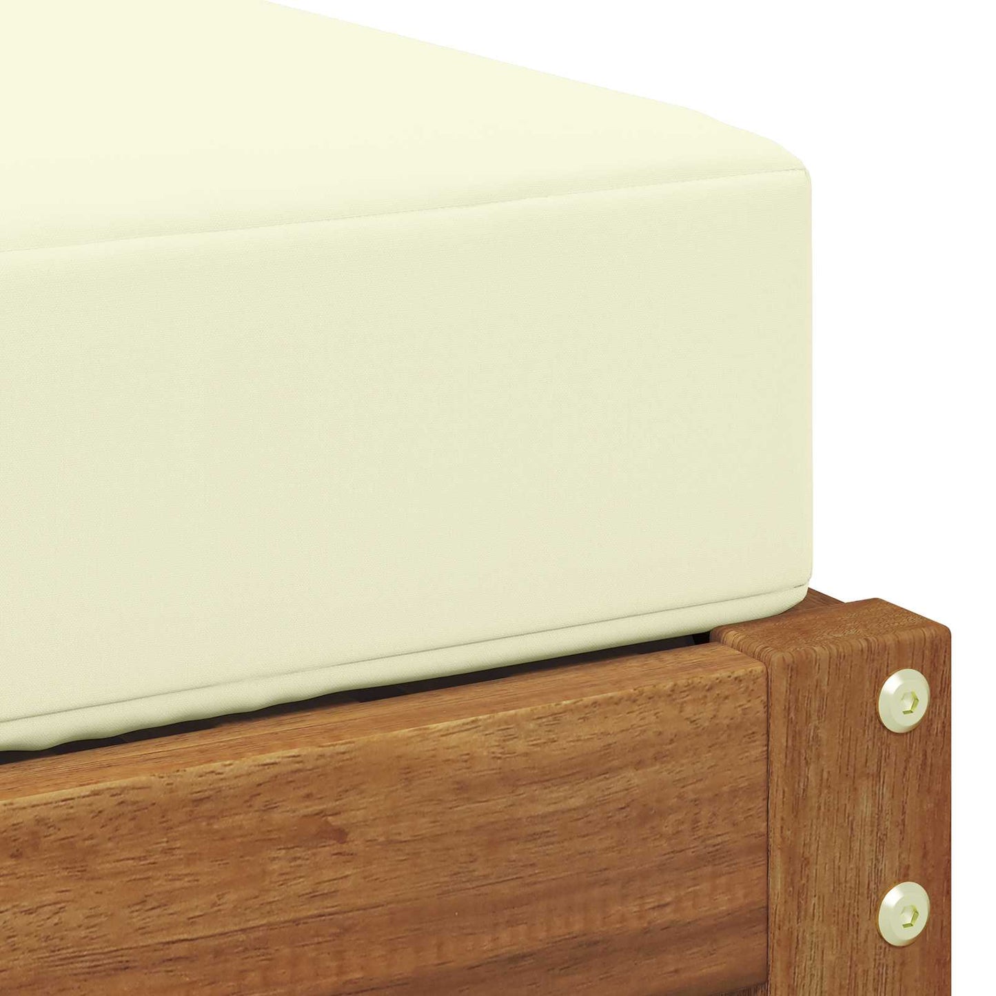 Outdoor Hocker Bank Massivholz Akazie Natur