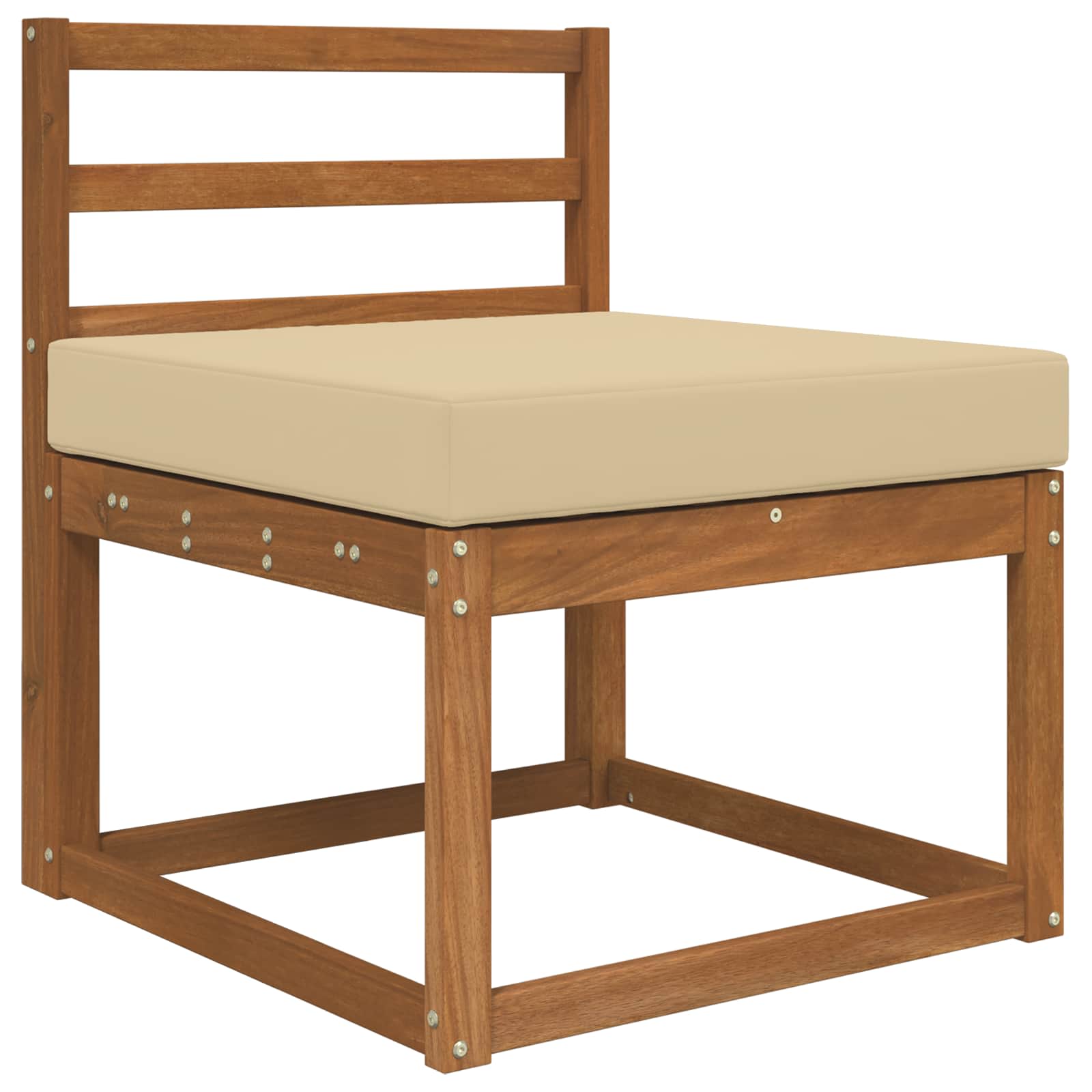 Sofakissen für draußen Polyester Beige 60 x 60 cm