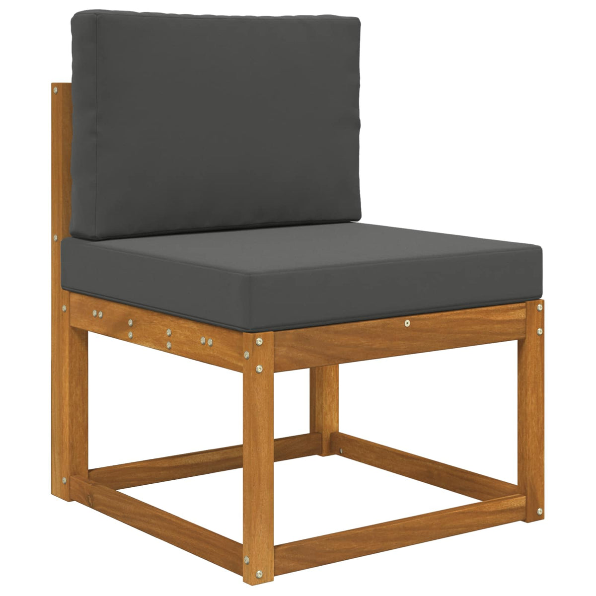 Sofakissen für draußen Polyester Anthrazit 60 x 60 cm