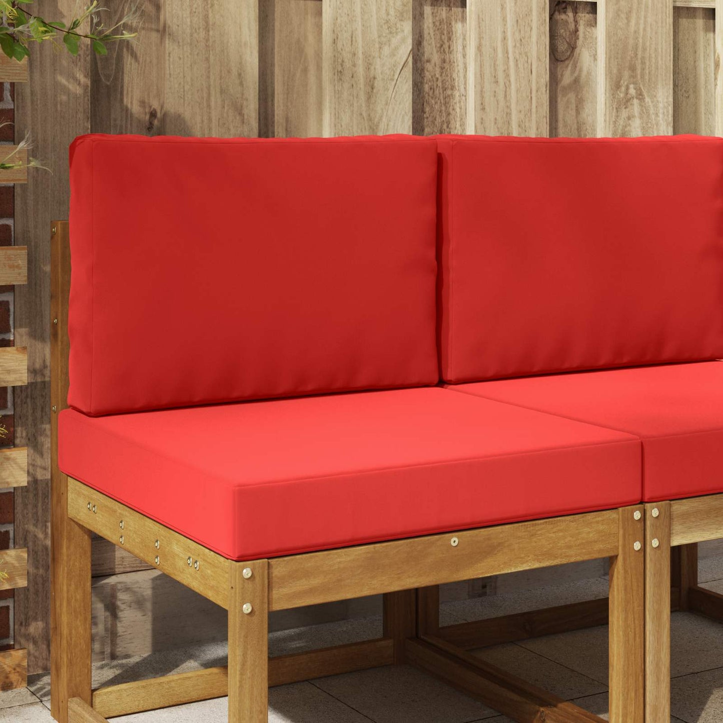 Sofakissen für draußen Polyester Rot 60 x 60 cm