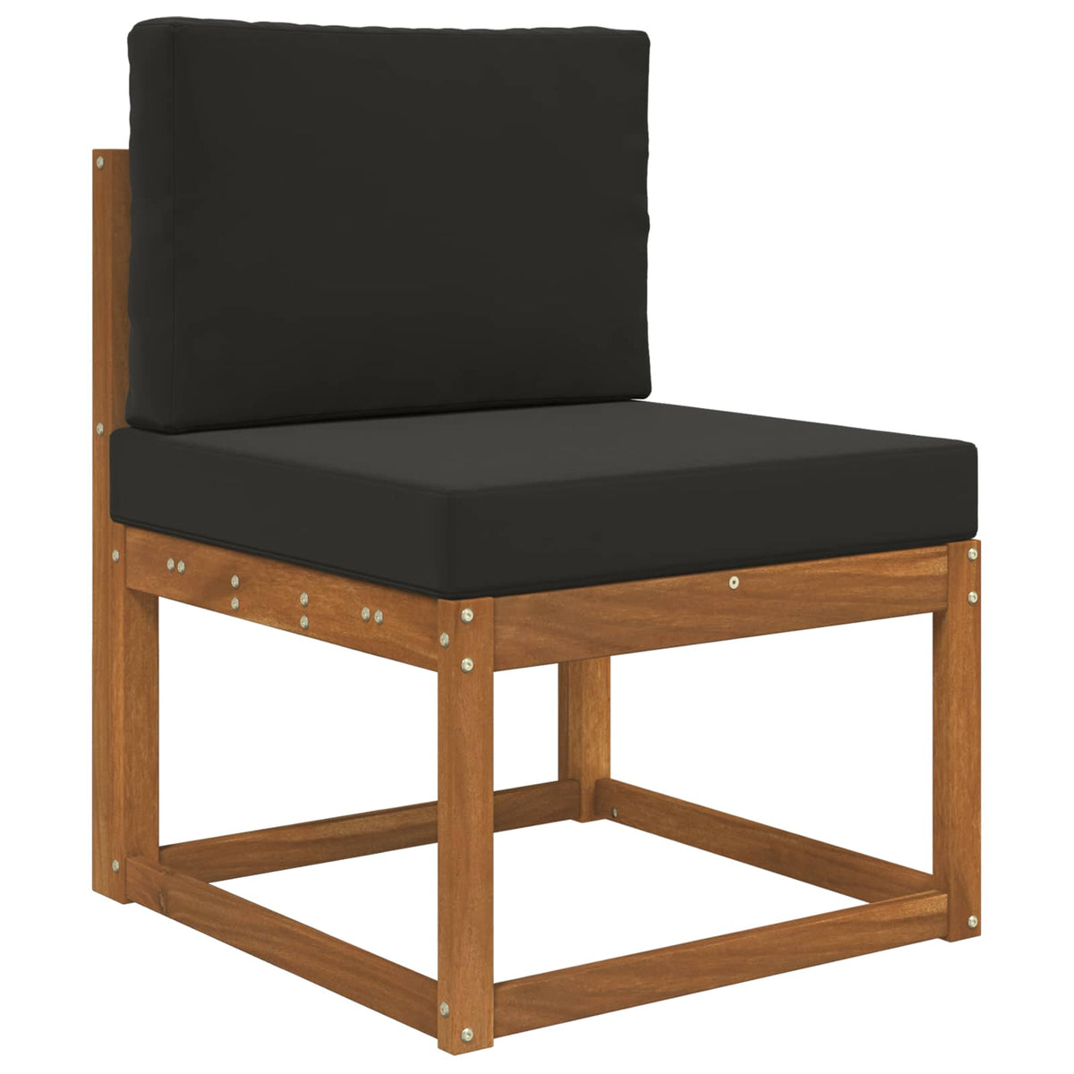 Sofakissen für draußen Polyester Schwarz 60 x 60 cm