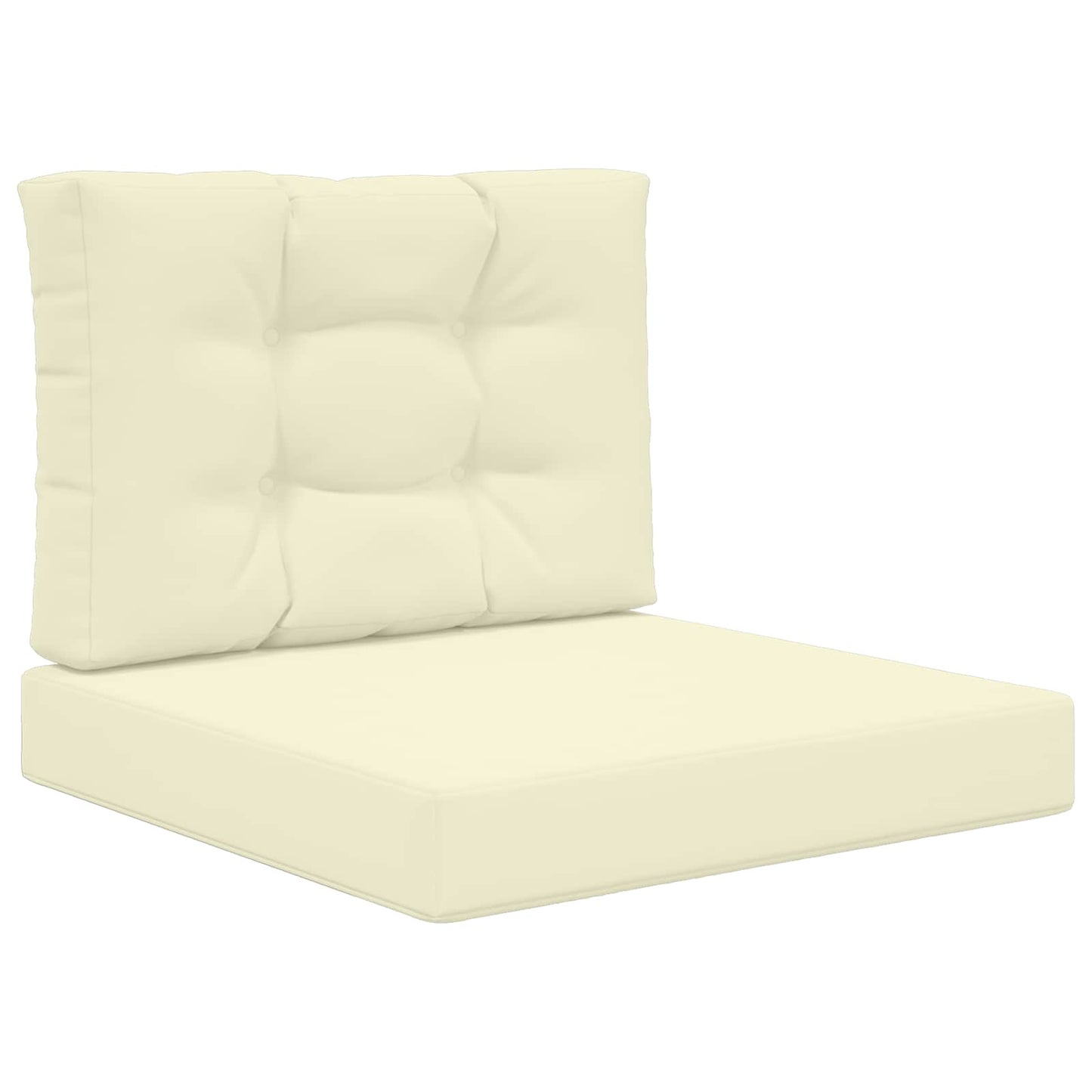 Sofakissen für draußen Polyester Creme 60 x 60 cm