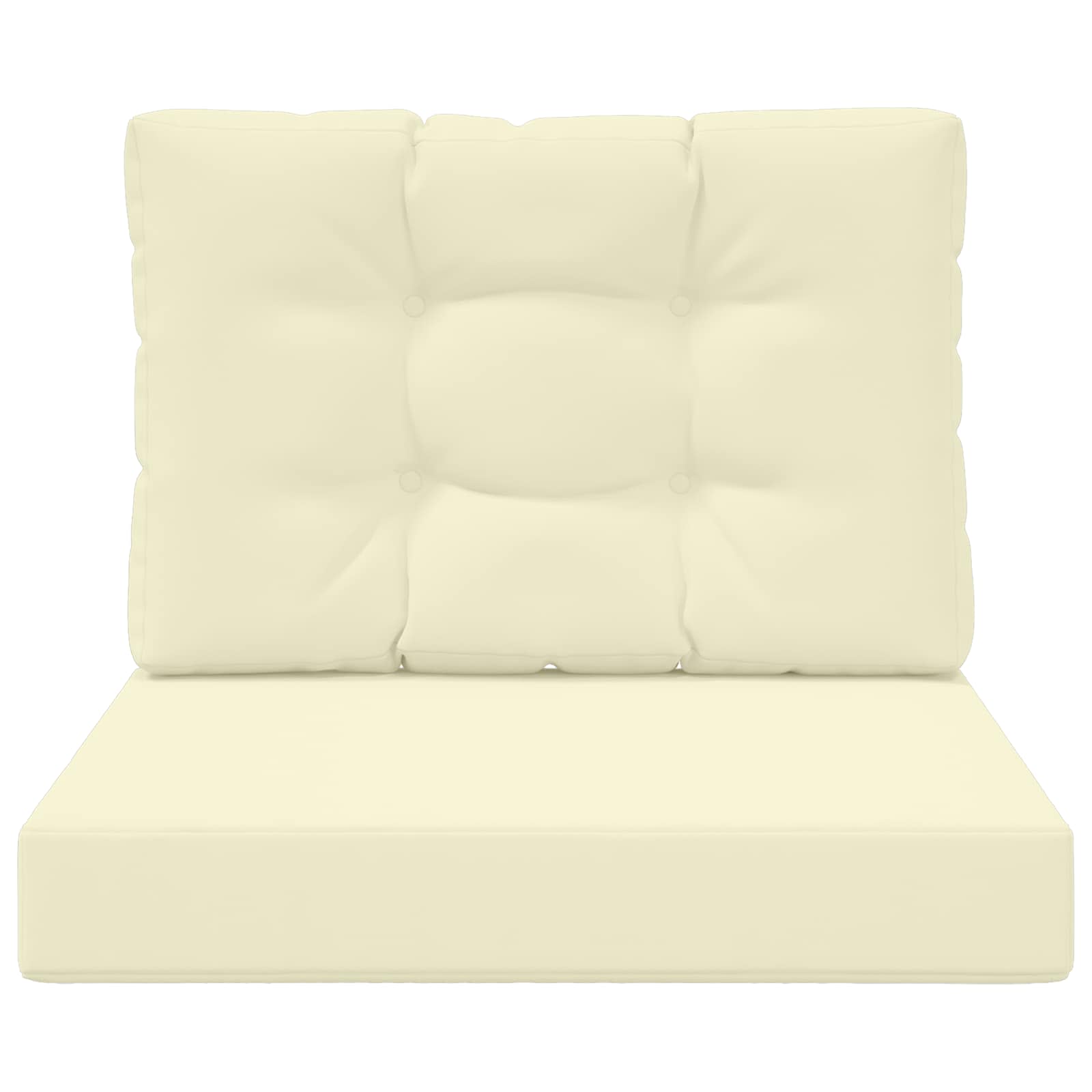 Sofakissen für draußen Polyester Creme 60 x 60 cm