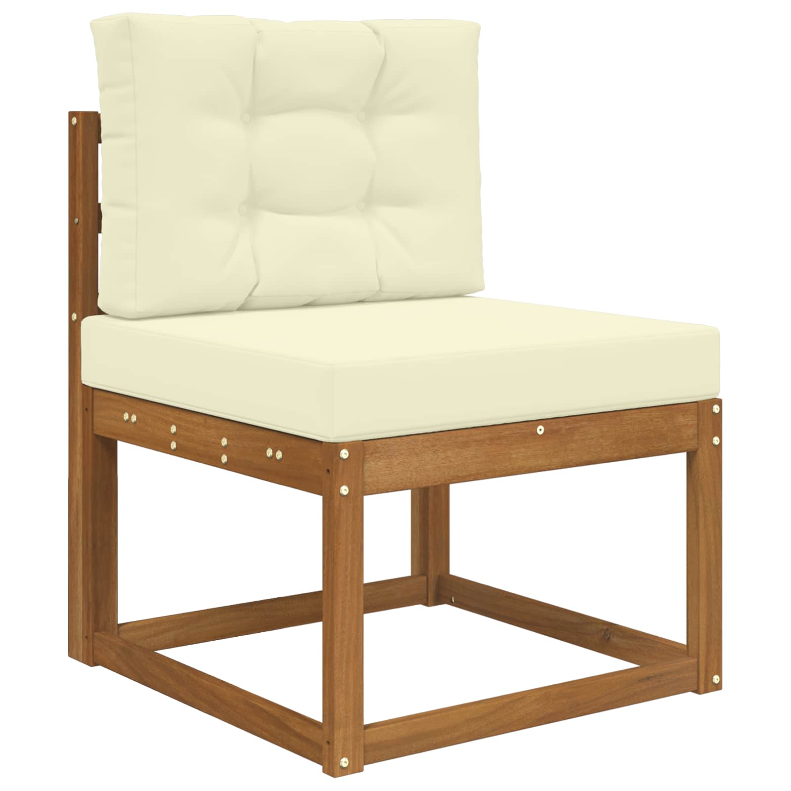 Sofakissen für draußen Polyester Creme 60 x 60 cm