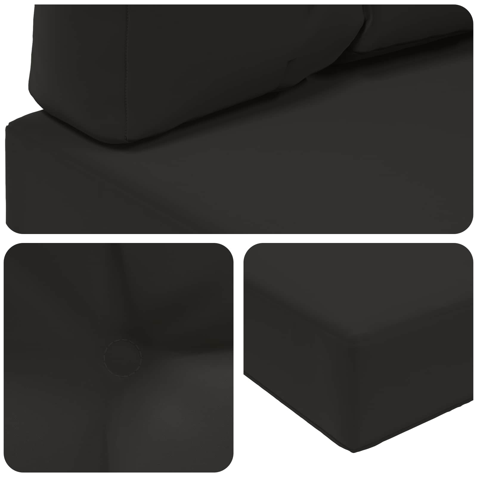 Sofakissen für draußen Polyester Schwarz 60 x 60 cm