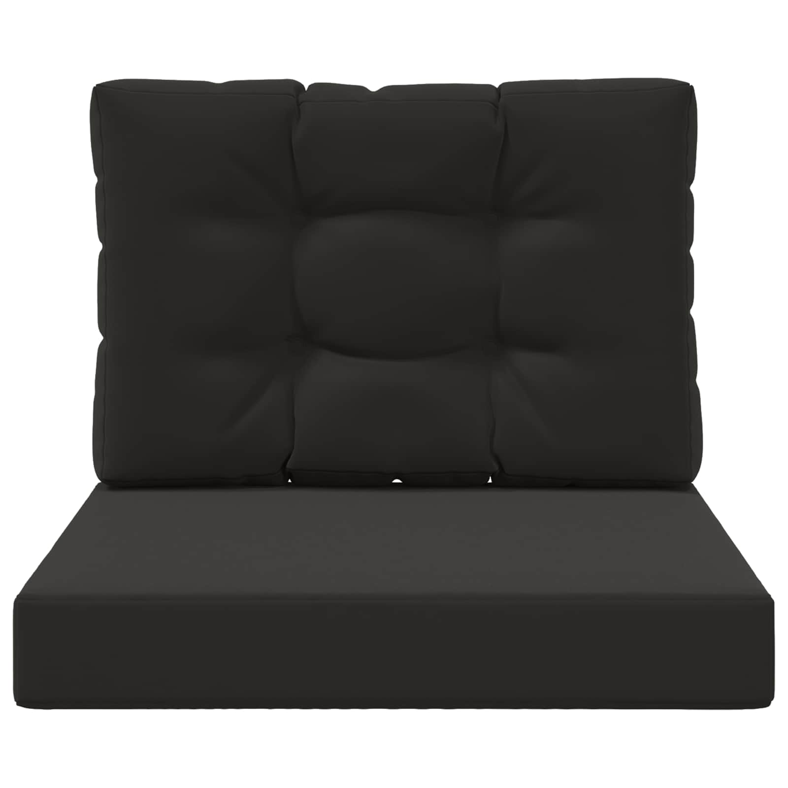 Sofakissen für draußen Polyester Schwarz 60 x 60 cm