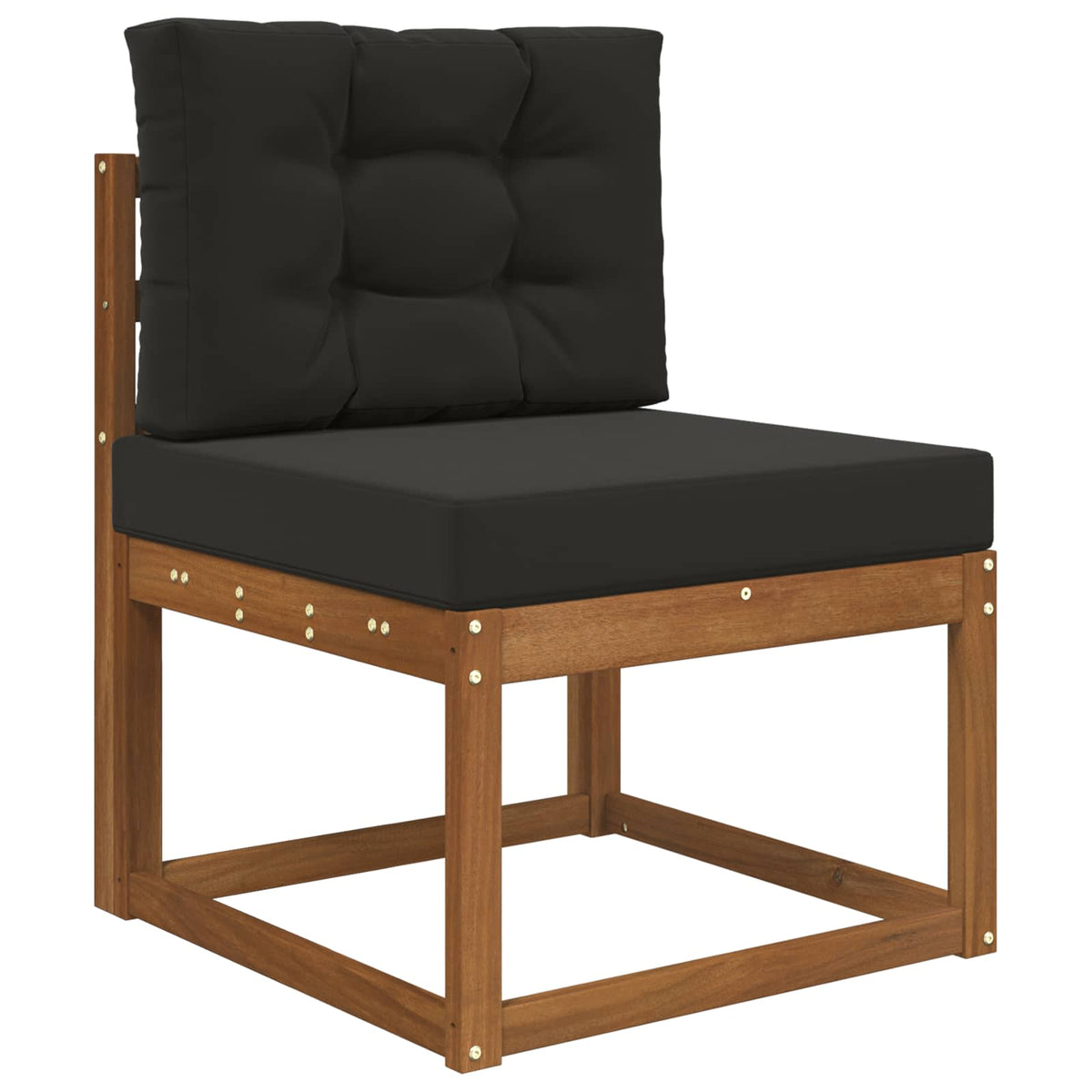 Sofakissen für draußen Polyester Schwarz 60 x 60 cm