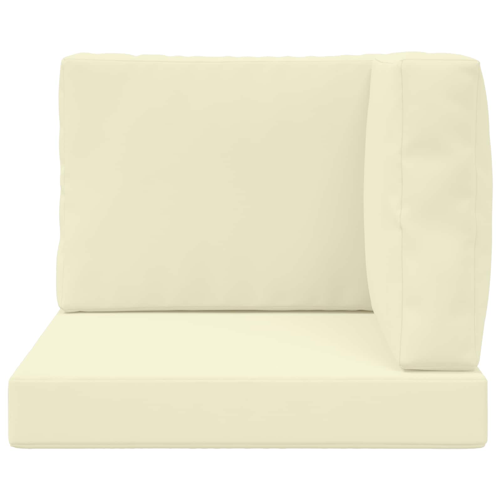 Sofakissen für draußen Polyester Creme 60 x 60 cm