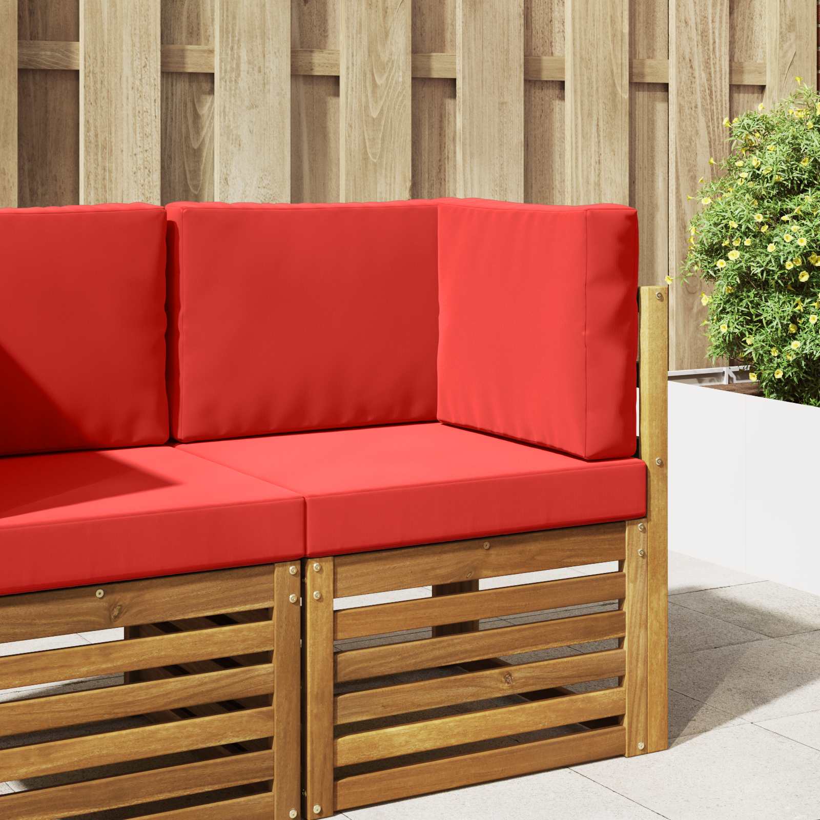 Sofakissen für draußen Polyester Rot 60 x 60 cm
