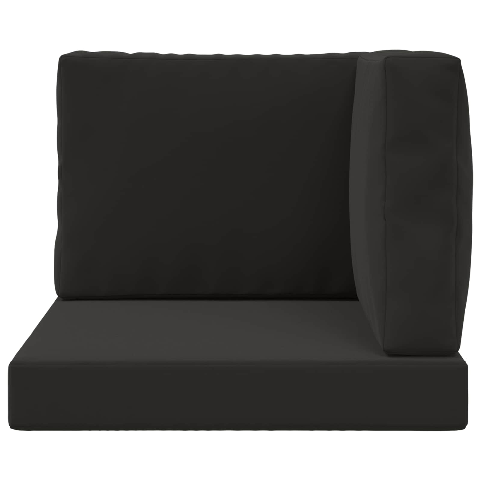 Sofakissen für draußen Polyester Schwarz 60 x 60 cm