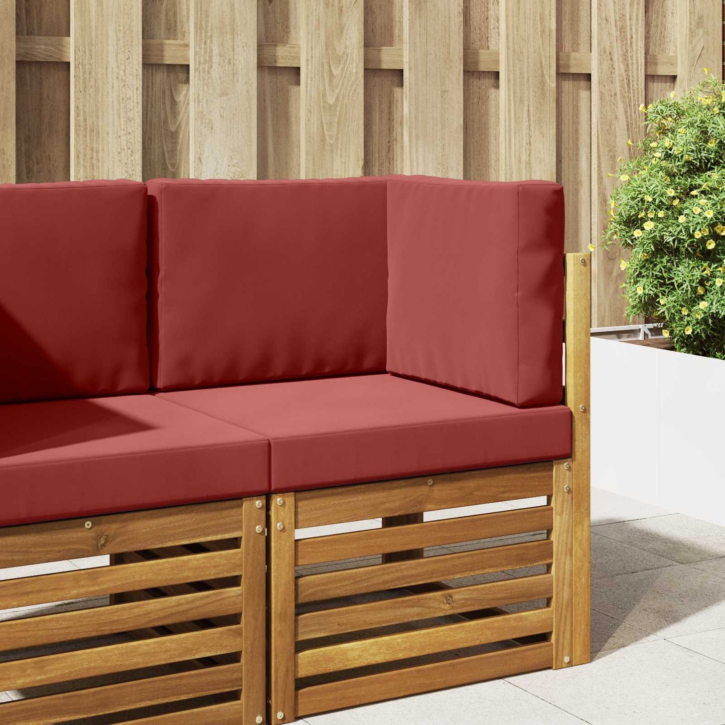 Sofakissen für draußen Polyester Weinrot 60 x 60 cm