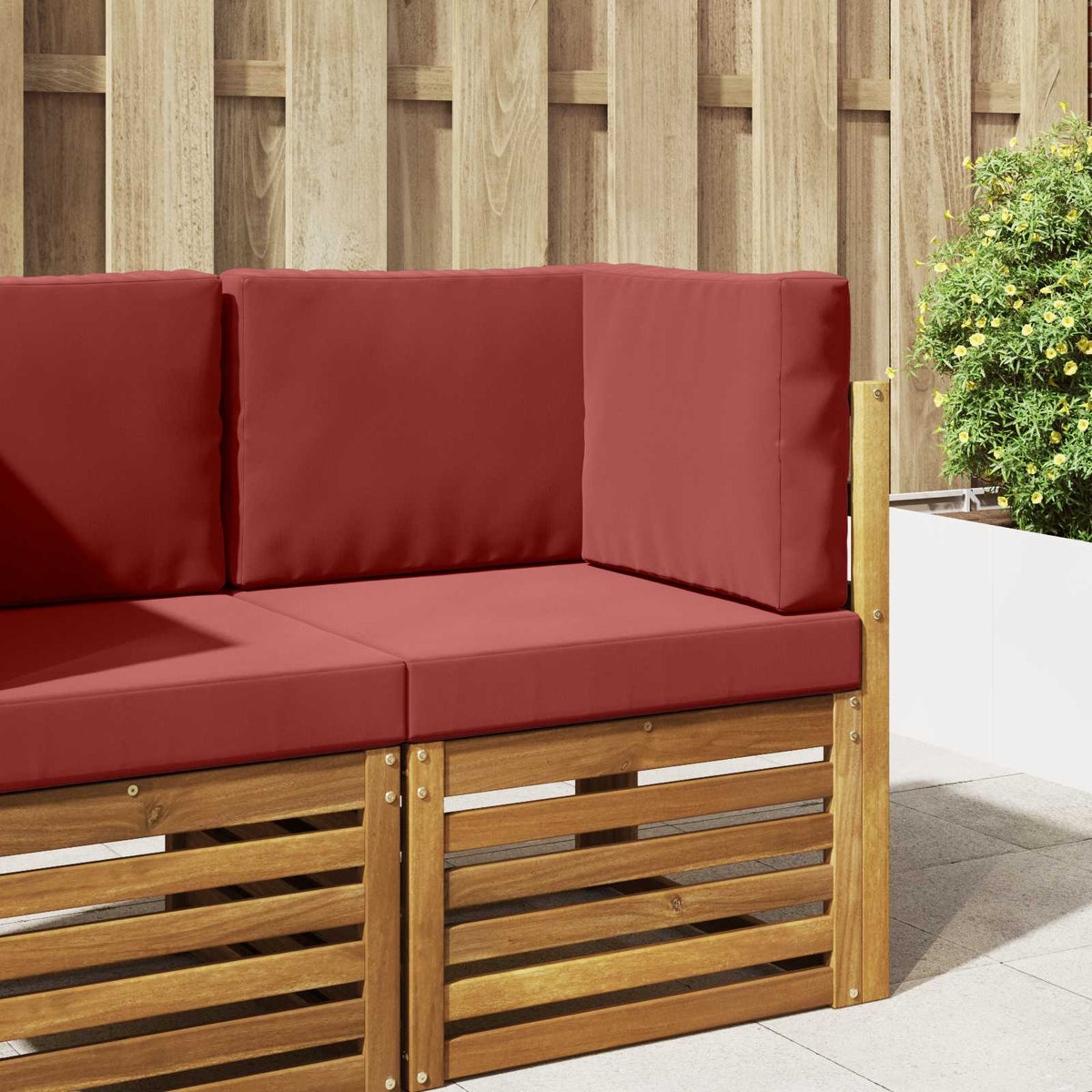 Sofakissen für draußen Polyester Weinrot 60 x 60 cm