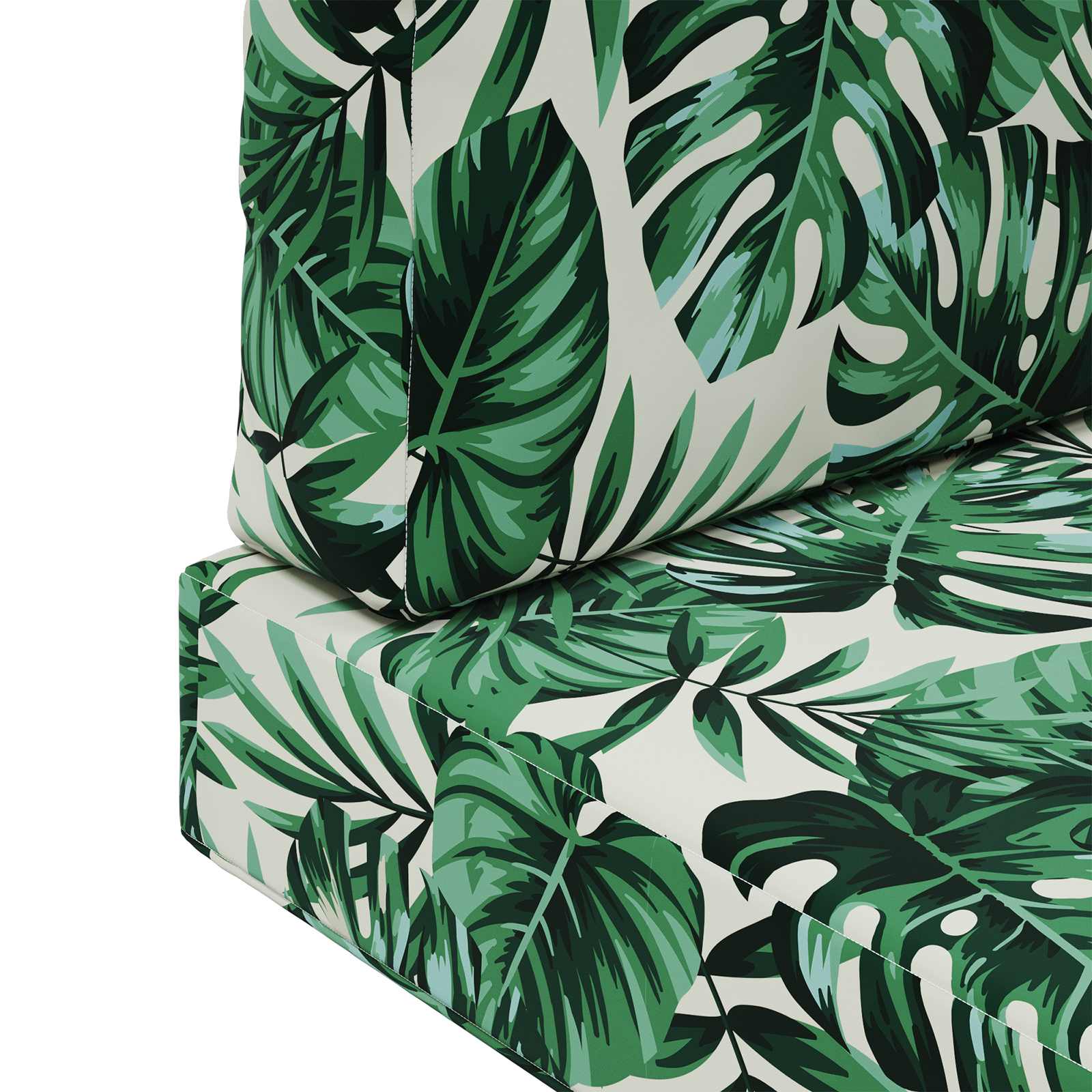 Sofakissen für draußen Polyester Blattmuster 60 x 60 cm