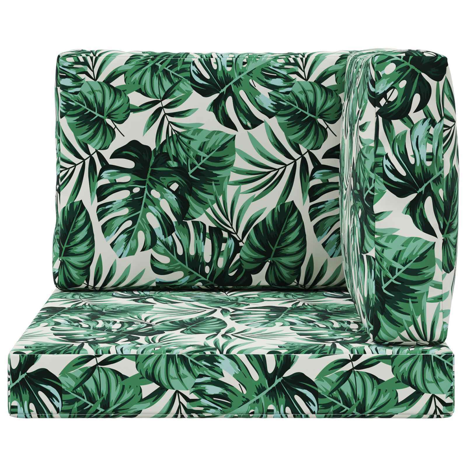 Sofakissen für draußen Polyester Blattmuster 60 x 60 cm
