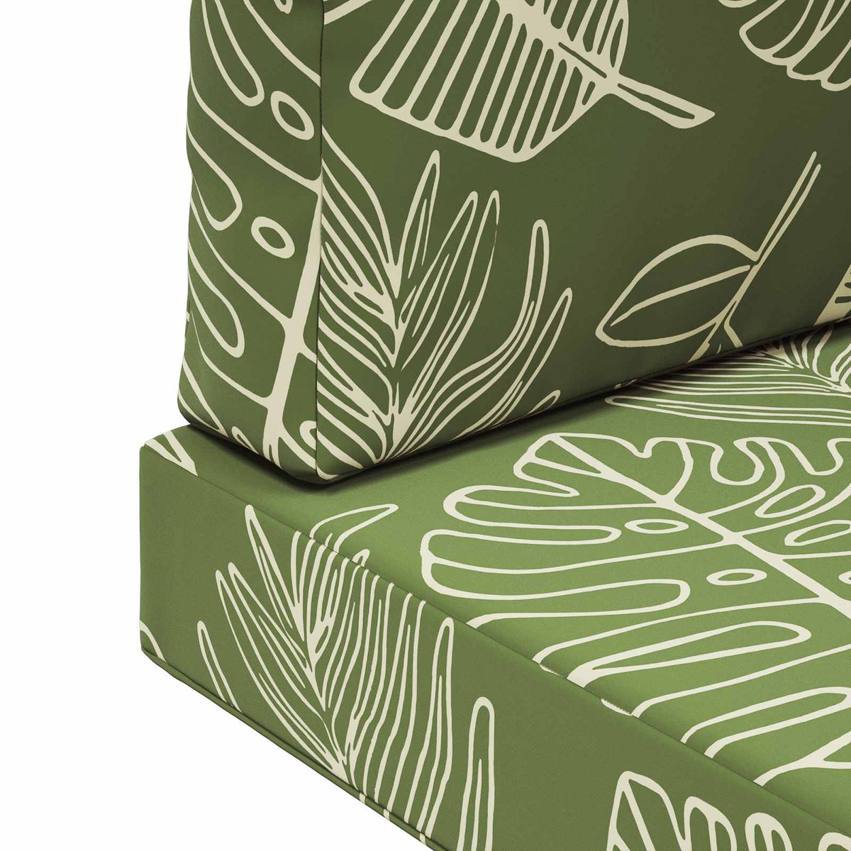 Sofakissen für draußen Polyester Blattdesign 60 x 60 cm
