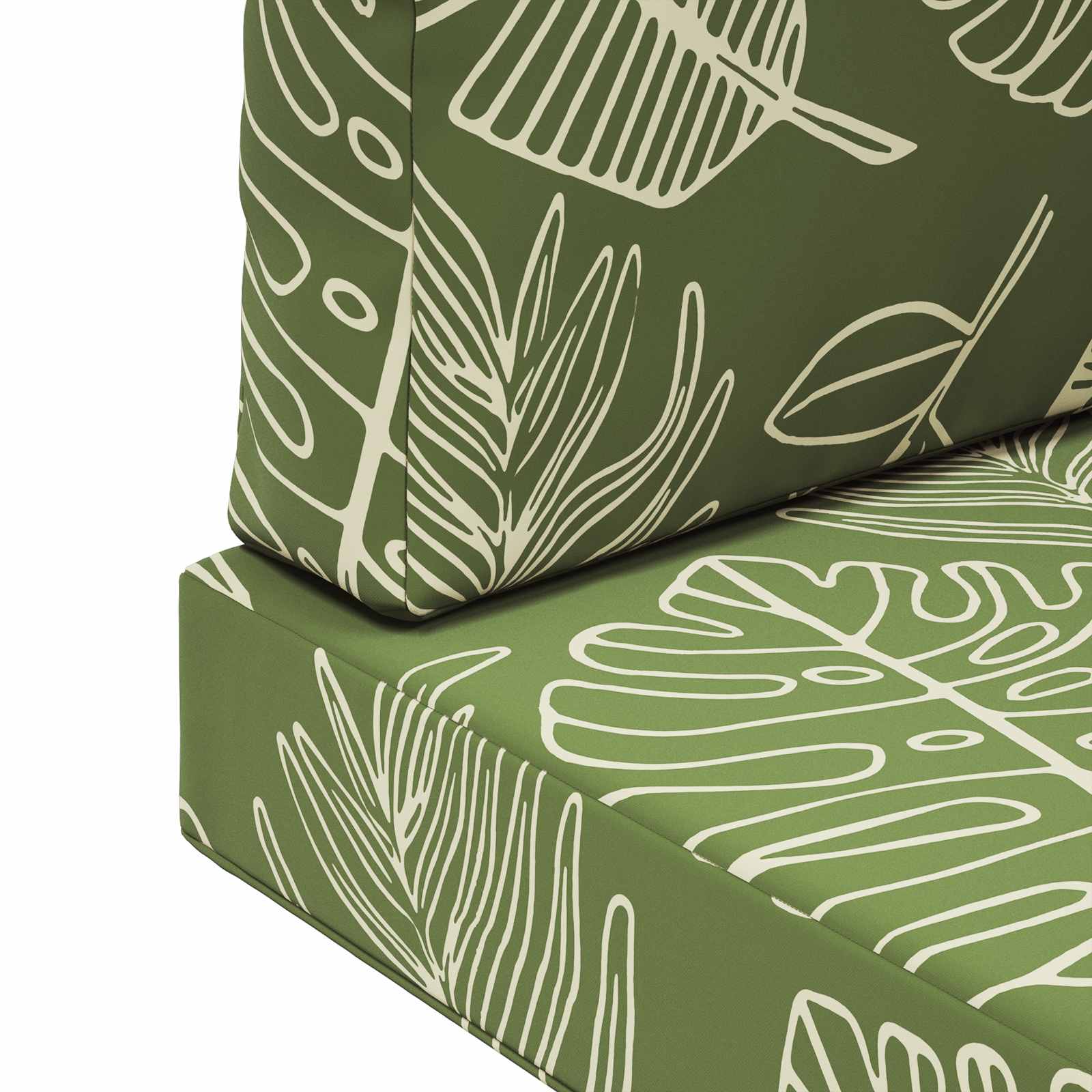 Sofakissen für draußen Polyester Blattdesign 60 x 60 cm