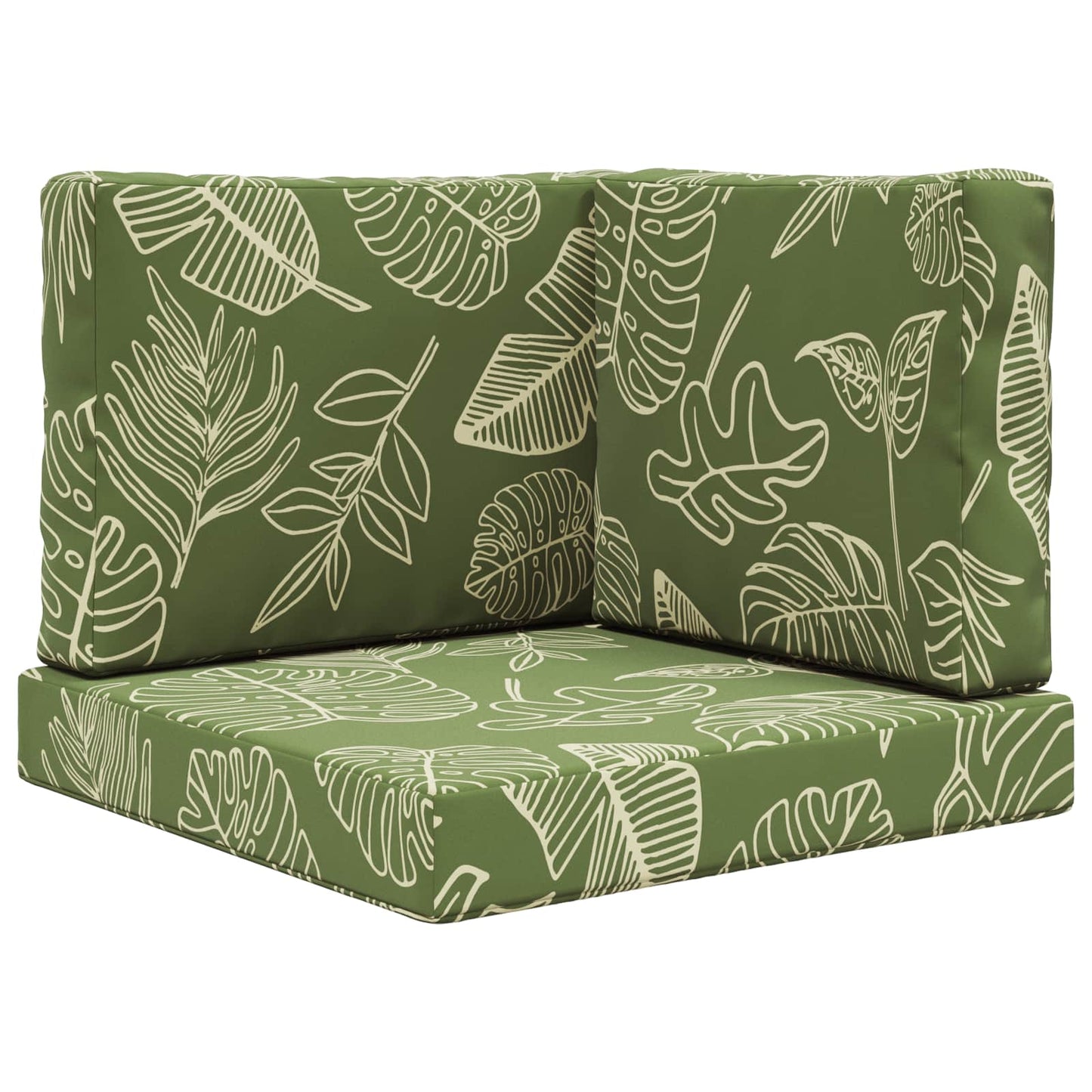 Sofakissen für draußen Polyester Blattdesign 60 x 60 cm