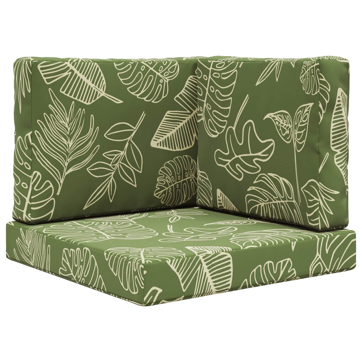 Sofakissen für draußen Polyester Blattdesign 60 x 60 cm