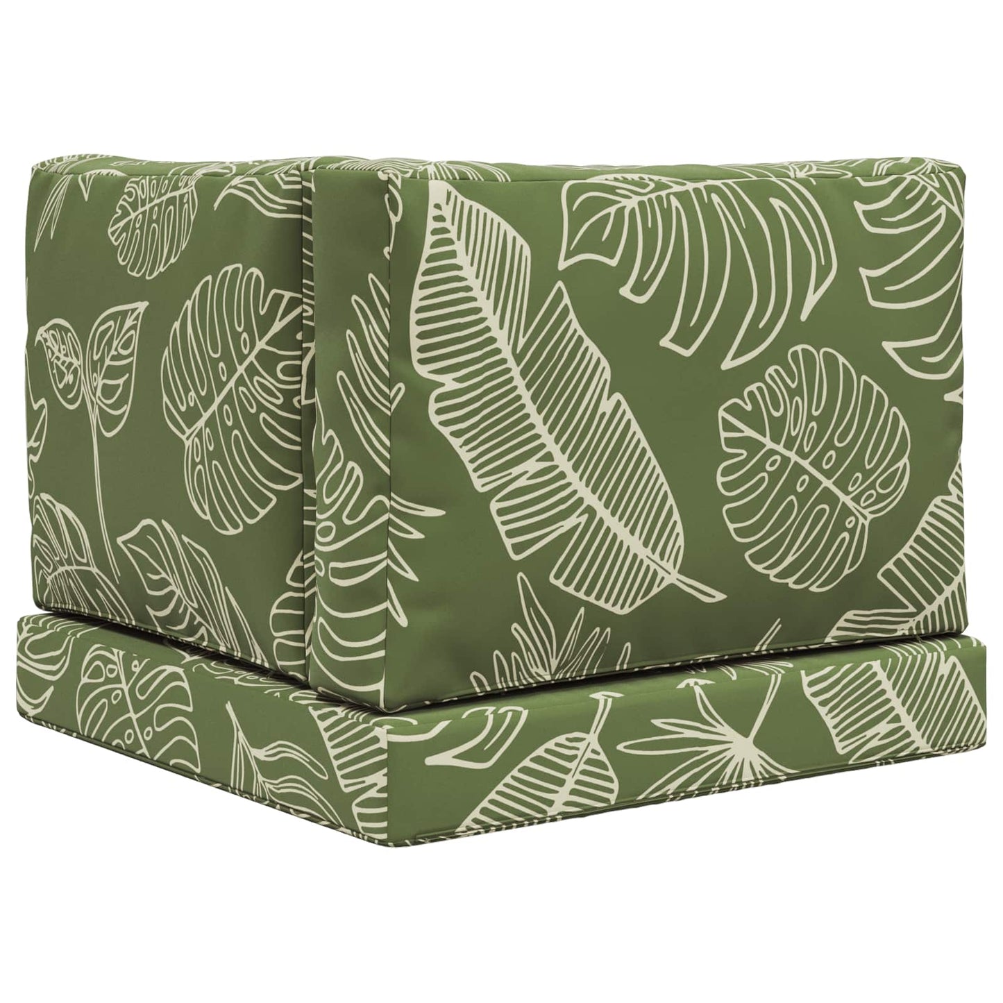 Sofakissen für draußen Polyester Blattdesign 60 x 60 cm