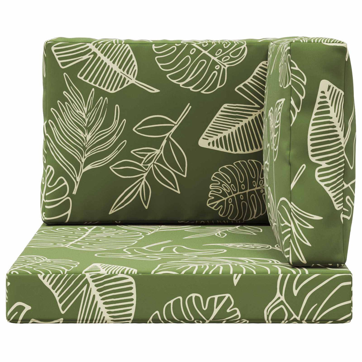Sofakissen für draußen Polyester Blattdesign 60 x 60 cm
