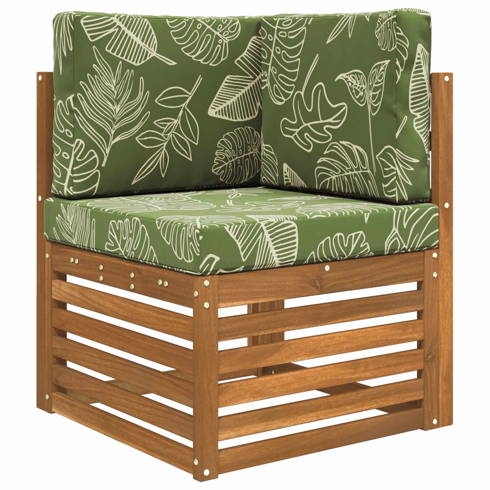 Sofakissen für draußen Polyester Blattdesign 60 x 60 cm