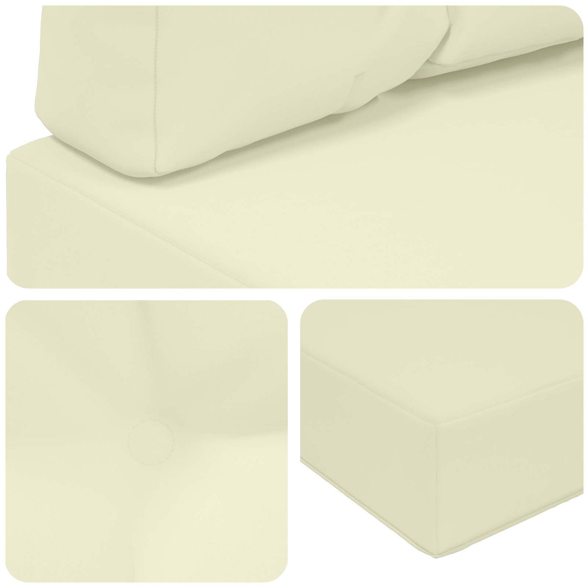 Sofakissen für draußen Polyester Creme 60 x 60 cm
