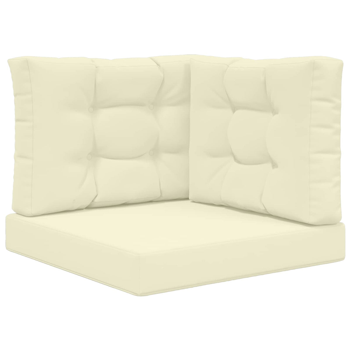 Sofakissen für draußen Polyester Creme 60 x 60 cm